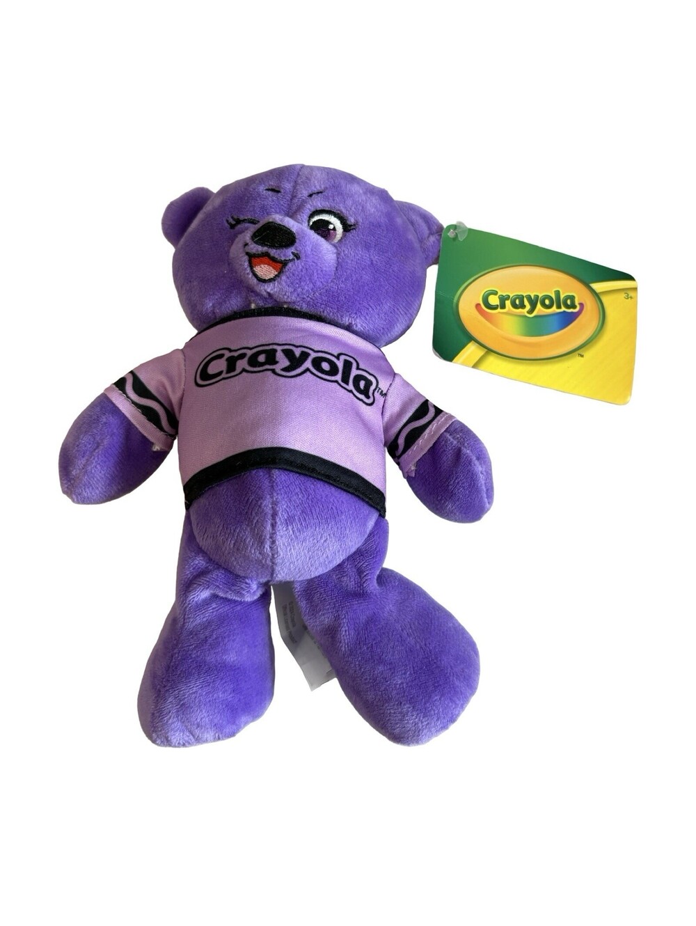 New Crayola Crayon Purple Violet Winking Teddy Bear Stuffed Plush Hallmark 2024